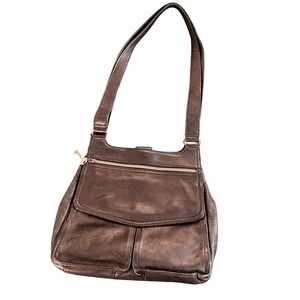 Fossil 75082 Brown Leather Shoulder Bag Crossbody Handbag